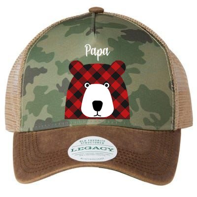 Plaid Pattern Papa Bear Legacy Tie Dye Trucker Hat