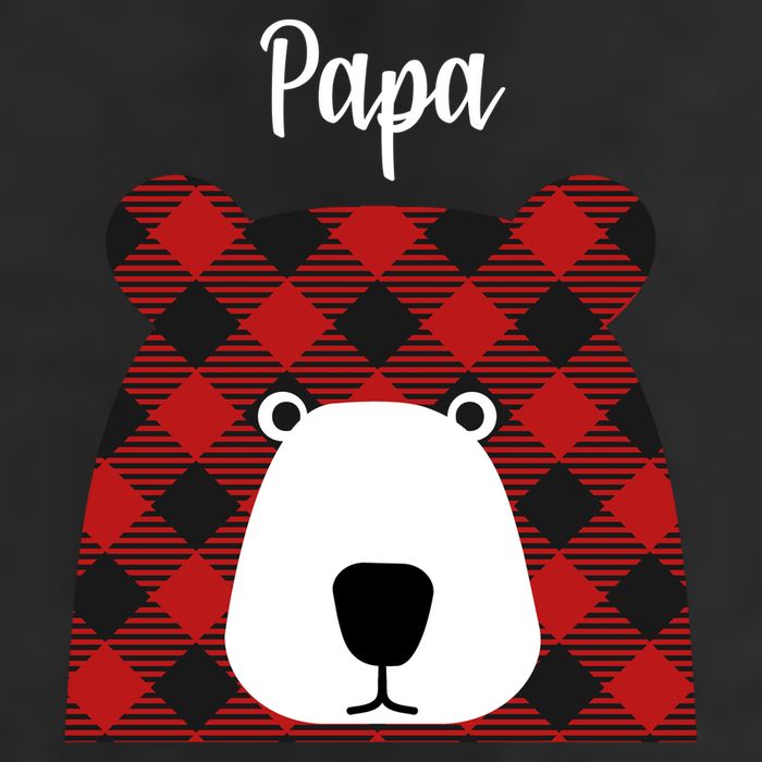 Plaid Pattern Papa Bear Cool Comfort Performance Bucket Hat