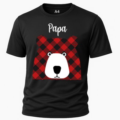 Plaid Pattern Papa Bear Performance Shirt