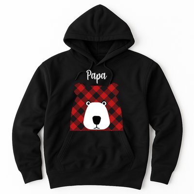 Plaid Pattern Papa Bear Hoodie