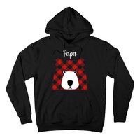 Plaid Pattern Papa Bear Hoodie