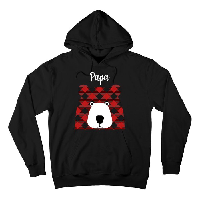 Plaid Pattern Papa Bear Hoodie