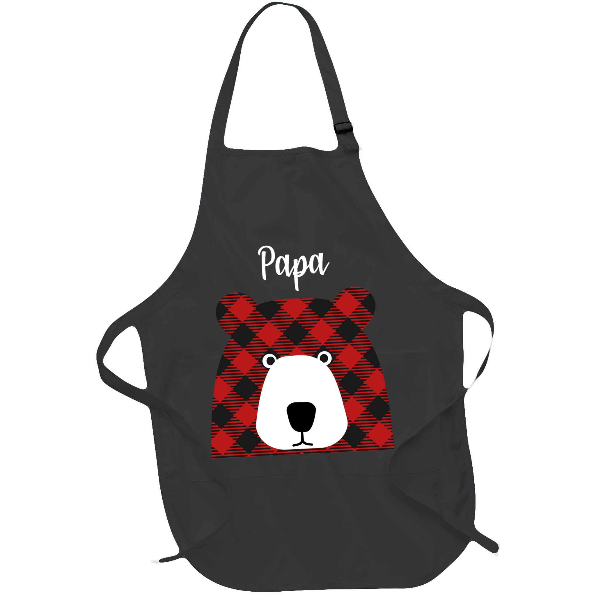 Plaid Pattern Papa Bear Apron