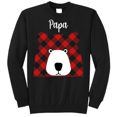 Plaid Pattern Papa Bear Sweatshirt