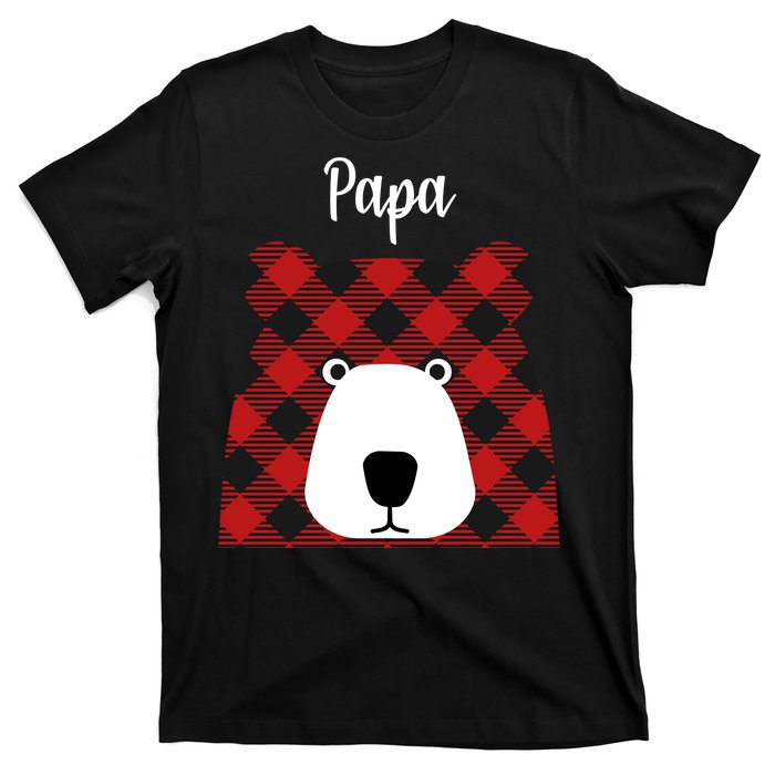 Plaid Pattern Papa Bear T-Shirt