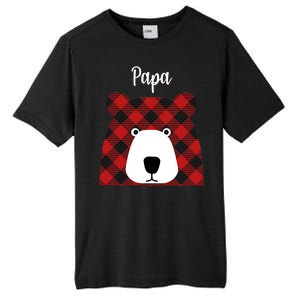 Plaid Pattern Papa Bear Tall Fusion ChromaSoft Performance T-Shirt