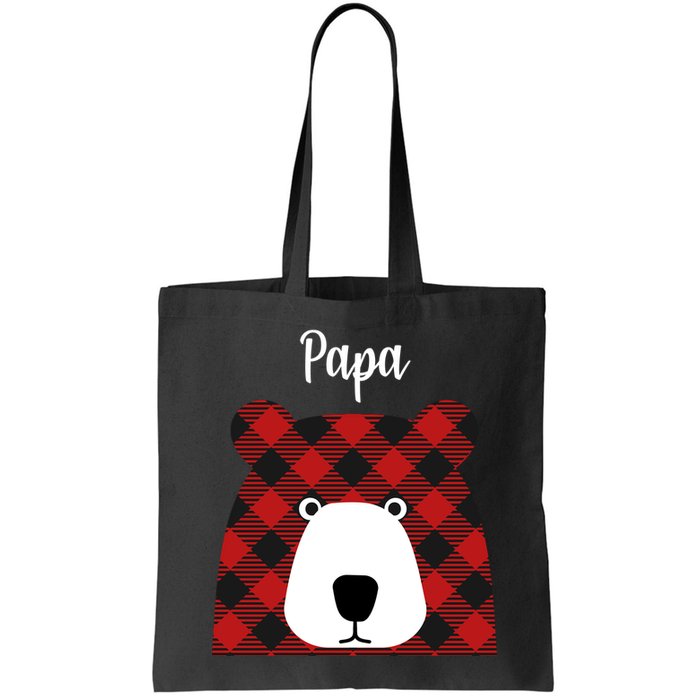 Plaid Pattern Papa Bear Bag