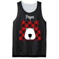 Plaid Pattern Papa Bear Mesh Reversible Basketball Jersey Tank