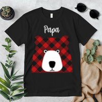Plaid Pattern Papa Bear Premium T-Shirt