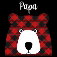 Plaid Pattern Papa Bear Premium T-Shirt