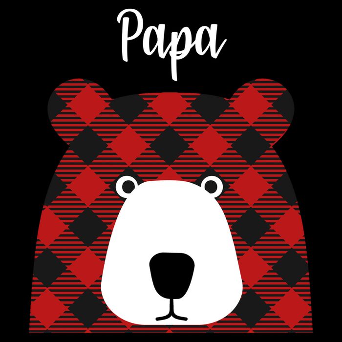 Plaid Pattern Papa Bear Premium T-Shirt