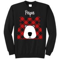 Plaid Pattern Papa Bear Tall Sweatshirt