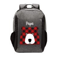 Plaid Pattern Papa Bear Vector Backpack
