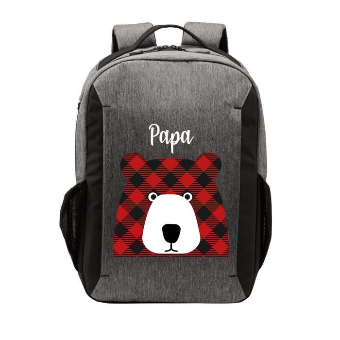 Plaid Pattern Papa Bear Vector Backpack