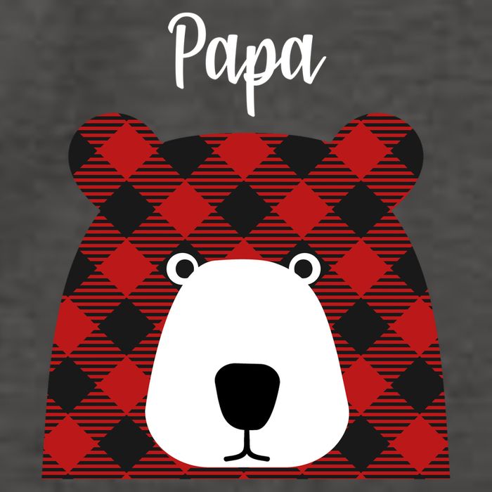 Plaid Pattern Papa Bear Vector Backpack