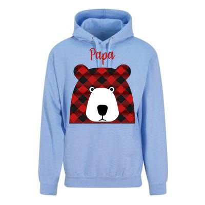 Plaid Pattern Papa Bear Unisex Surf Hoodie