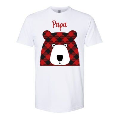 Plaid Pattern Papa Bear Softstyle® CVC T-Shirt