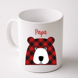 Plaid Pattern Papa Bear Coffee Mug