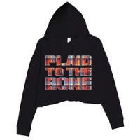 Plaid To The Bone Crop Fleece Hoodie