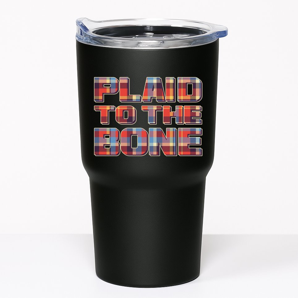 Plaid To The Bone Tumbler