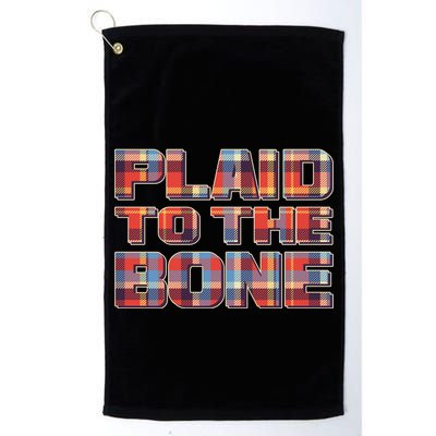 Plaid To The Bone Golf Towel