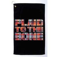 Plaid To The Bone Golf Towel