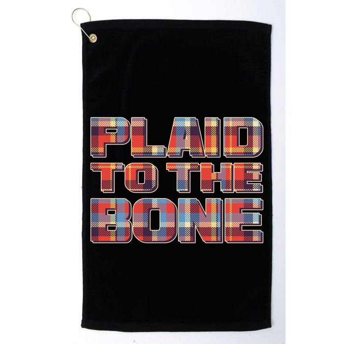 Plaid To The Bone Golf Towel