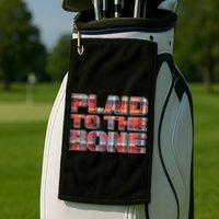 Plaid To The Bone Golf Towel