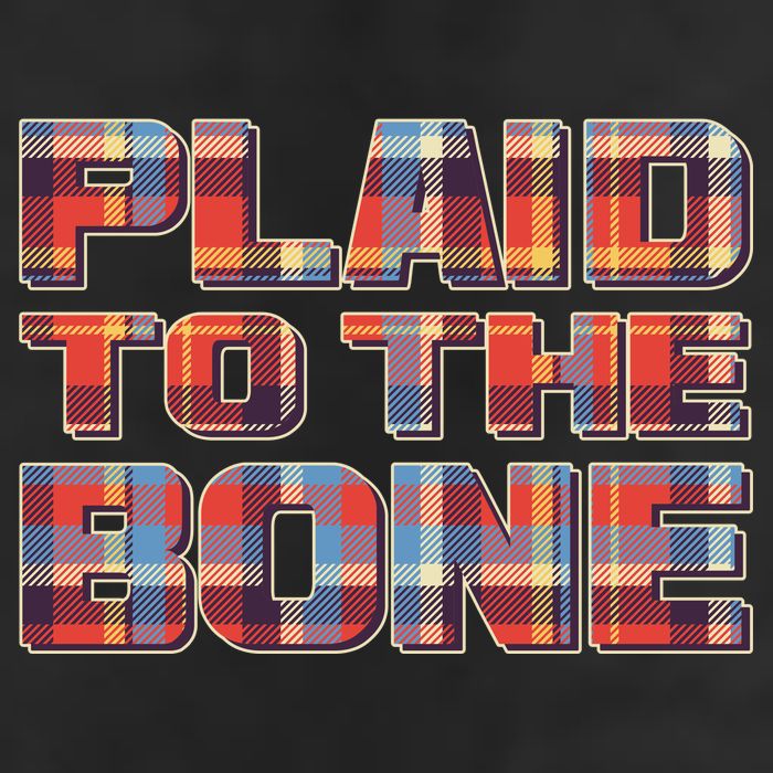 Plaid To The Bone Golf Towel