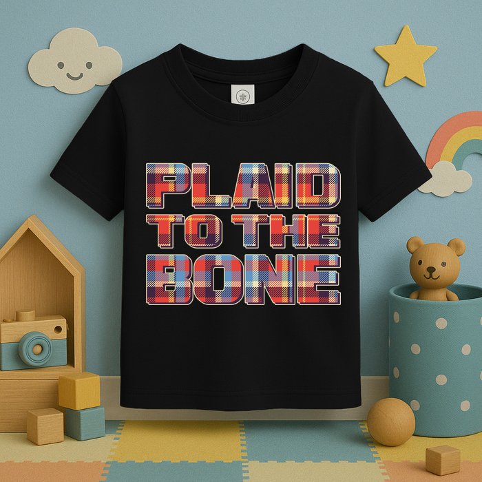 Plaid To The Bone Toddler T-Shirt