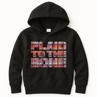 Plaid To The Bone Kids Hoodie
