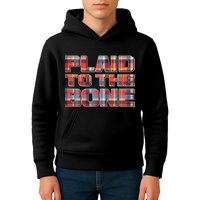 Plaid To The Bone Kids Hoodie