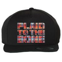 Plaid To The Bone Wool Snapback Cap