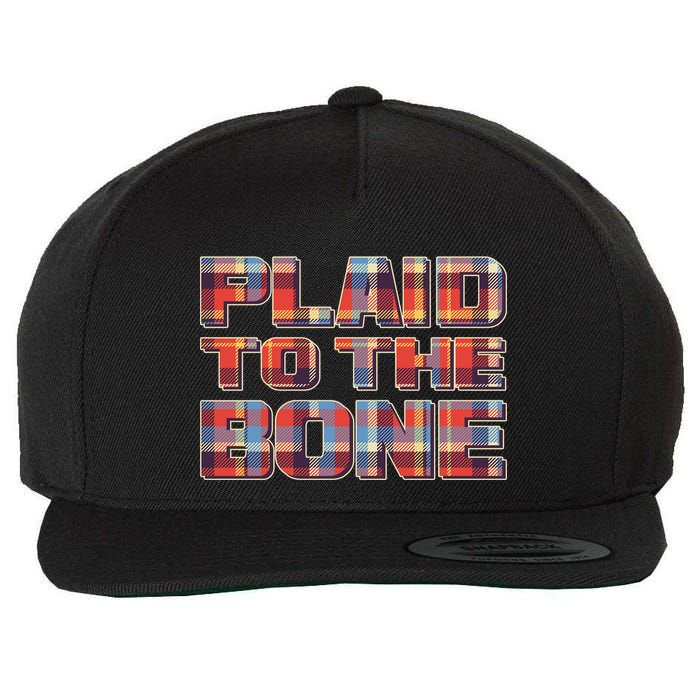 Plaid To The Bone Wool Snapback Cap