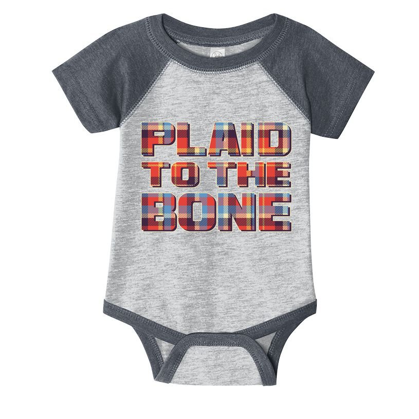 Plaid To The Bone Infant Baby Jersey Bodysuit
