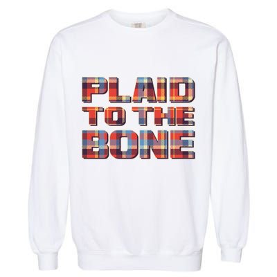 Plaid To The Bone Garment-Dyed Sweatshirt