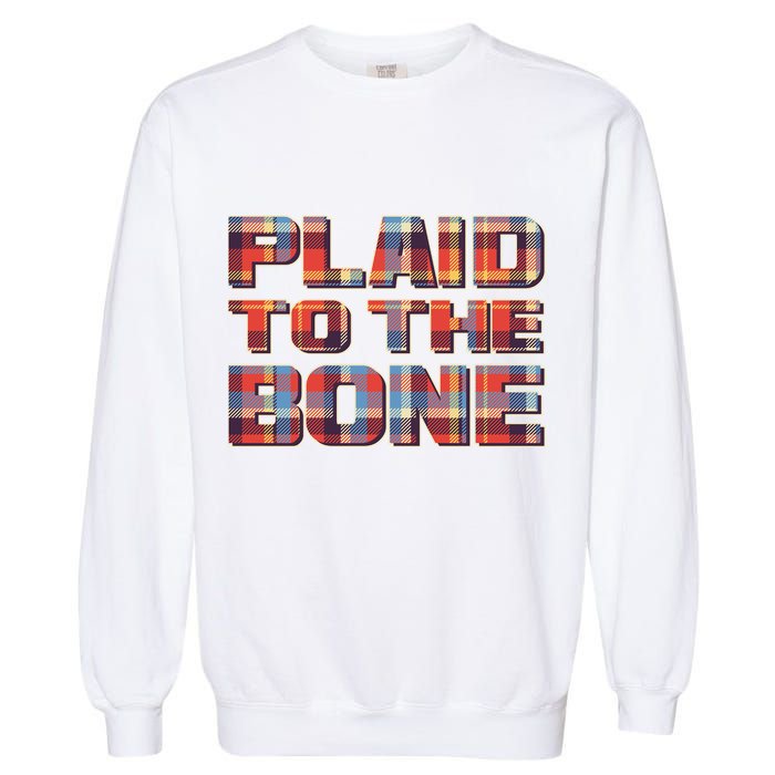 Plaid To The Bone Garment-Dyed Sweatshirt