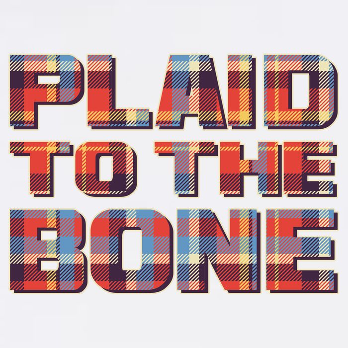 Plaid To The Bone Garment-Dyed Sweatshirt