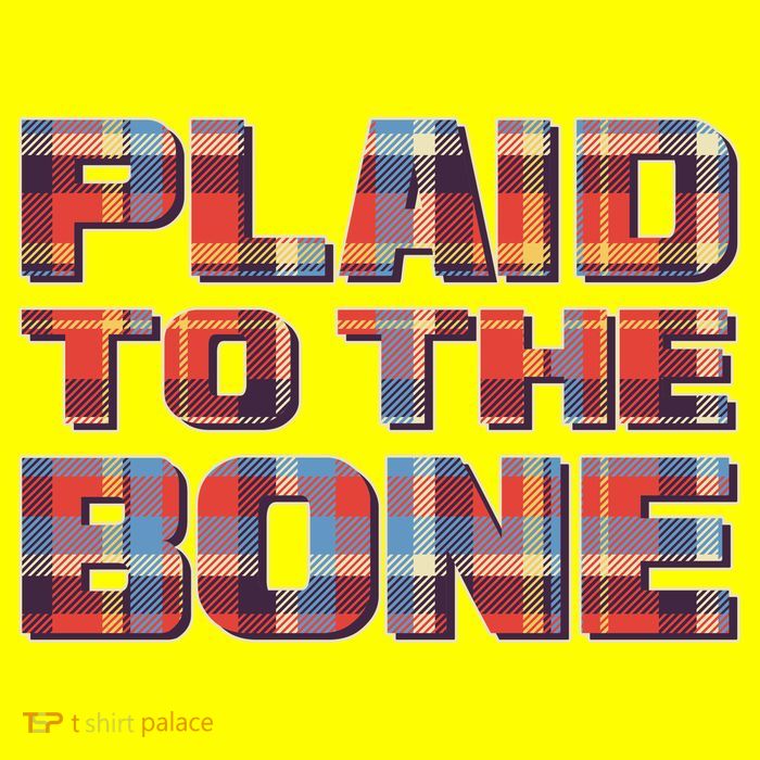 Plaid To The Bone Button