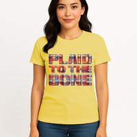 Plaid To The Bone Womens T-Shirt