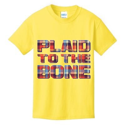 Plaid To The Bone Kids T-Shirt