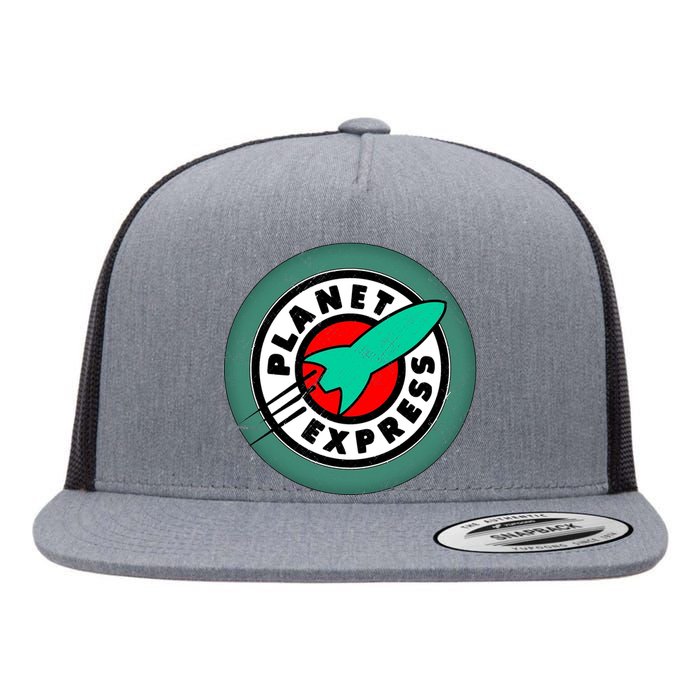 Planet Express Logo Vintage Flat Bill Trucker Hat