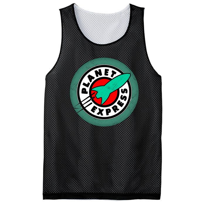 Planet Express Logo Vintage Mesh Reversible Basketball Jersey Tank