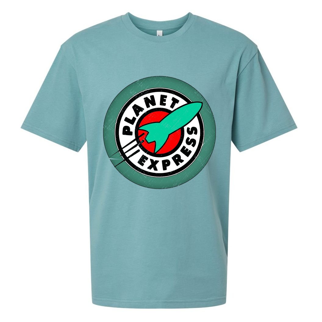 Planet Express Logo Vintage Sueded Cloud Jersey T-Shirt