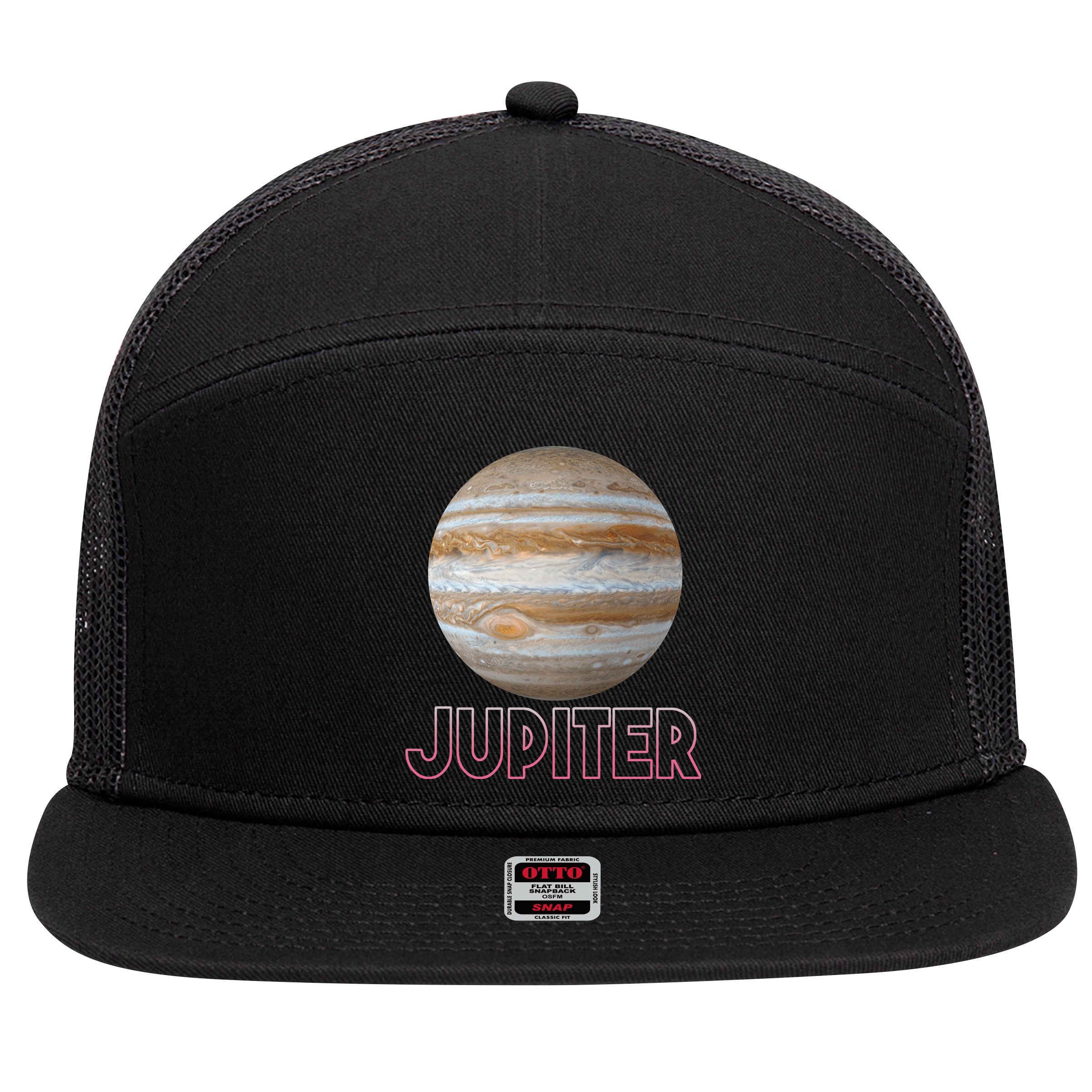 Planet Jupiter 7 Panel Mesh Trucker Snapback Hat