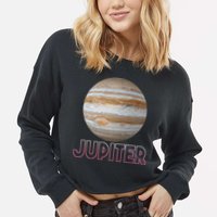 Planet Jupiter Cropped Pullover Crew