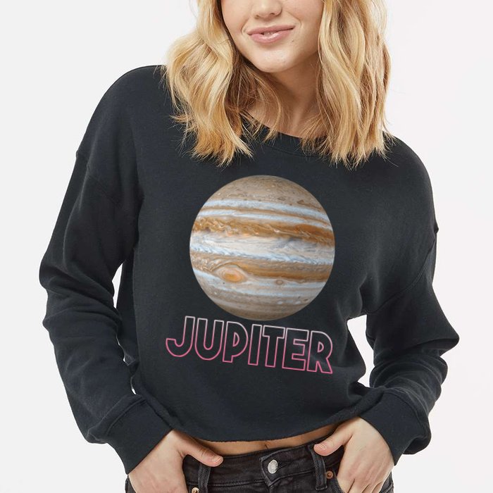 Planet Jupiter Cropped Pullover Crew
