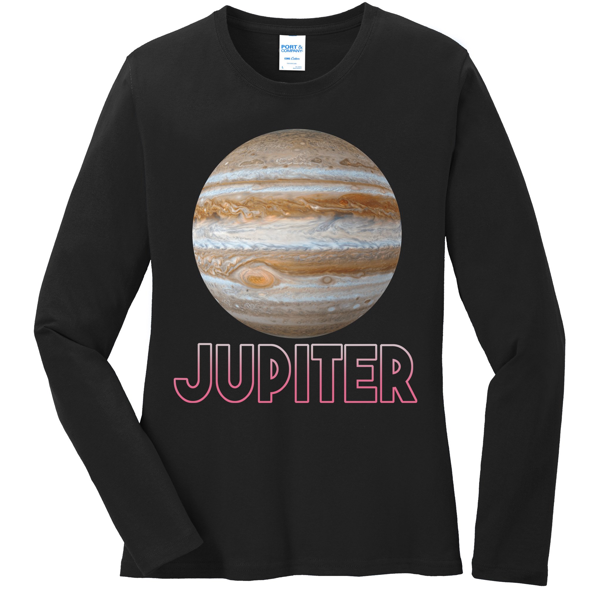 Planet Jupiter Ladies Long Sleeve Shirt