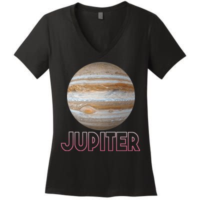Planet Jupiter Women's V-Neck T-Shirt