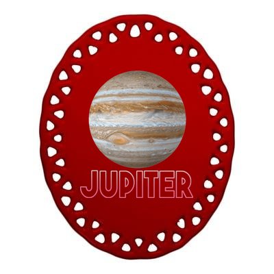 Planet Jupiter Ceramic Oval Ornament